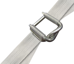 Feuillard composite cordé 16 mm, 19 mm ou 25 mm avec clips