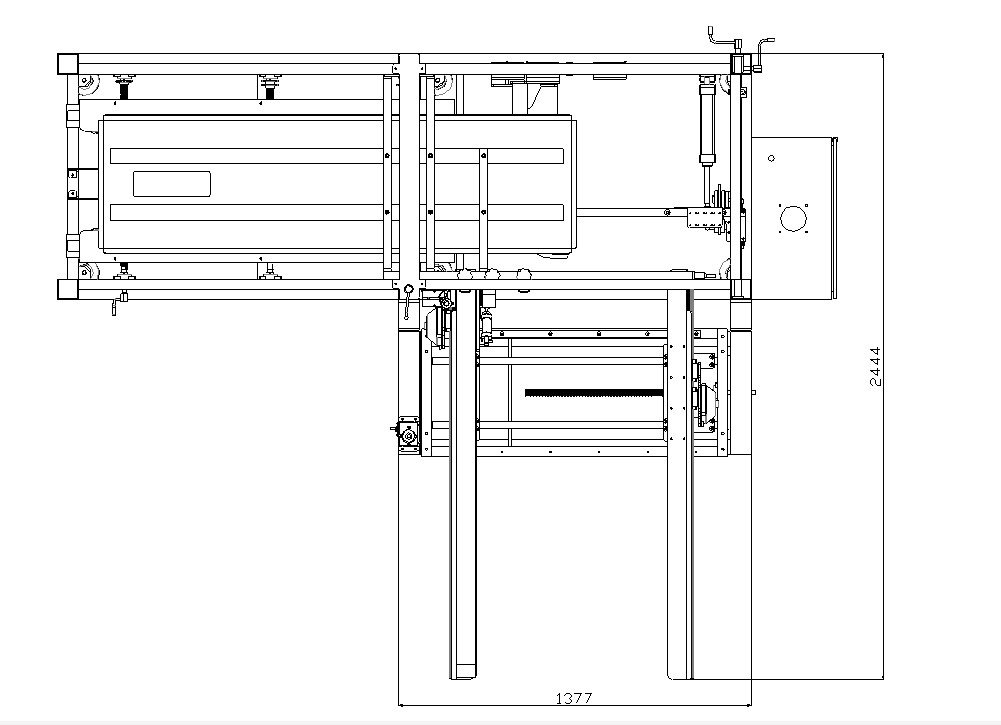 Formeuse de caisses AUTOBOX - Plan d’implantation avec table de travail horizontale