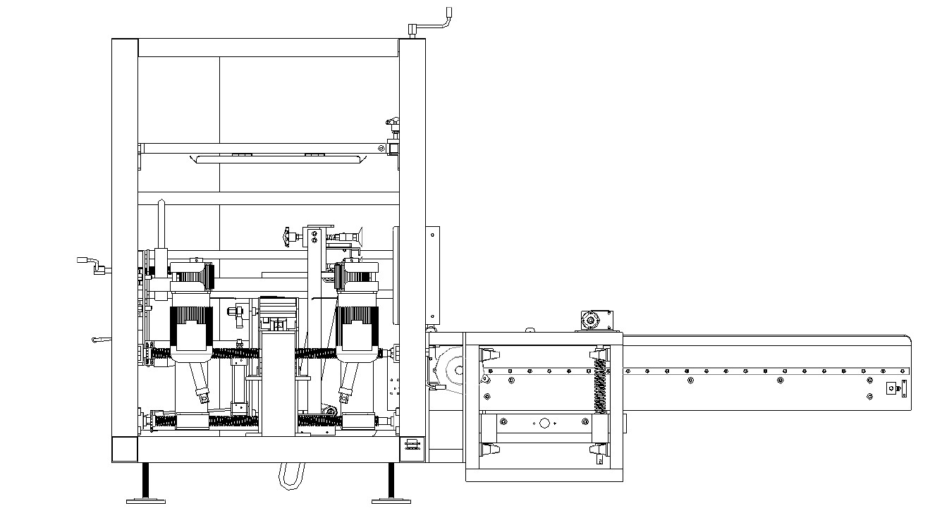 Formeuse de caisses AUTOBOX - Plan d’implantation avec table de travail horizontale