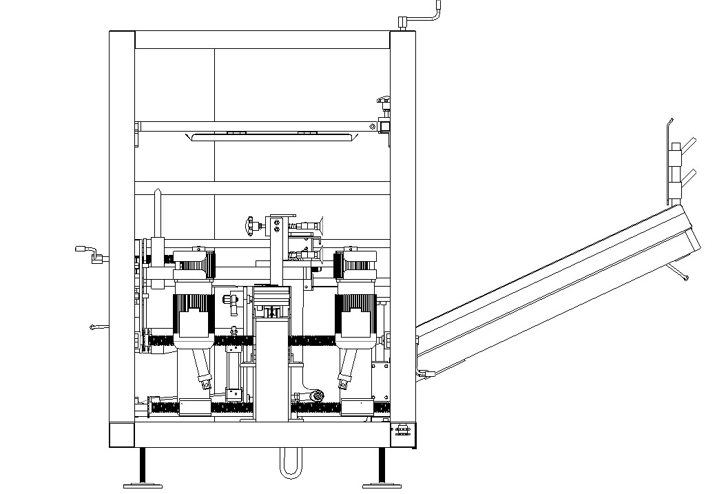 Formeuse de caisses AUTOBOX - Plan d’implantation avec table de travail inclinée