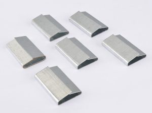 Chapes pour feuillard acier pour cercleuse pneumatique, quatre dimensions de 16 à 32 mm
